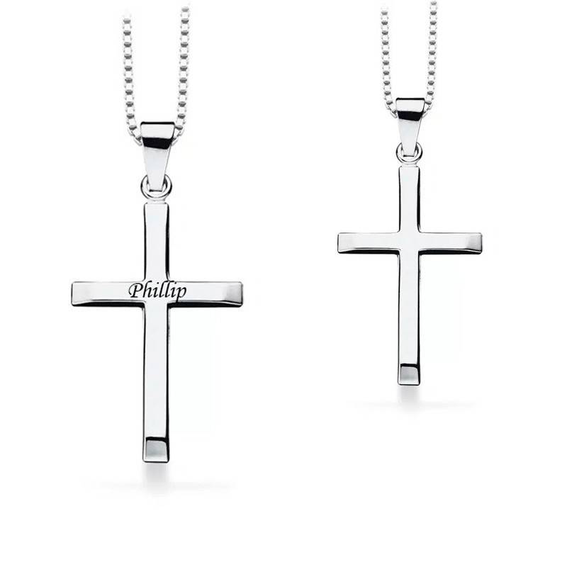 Dahl Kors sølv 17 x 26 mm vedhæng inkl. kæde