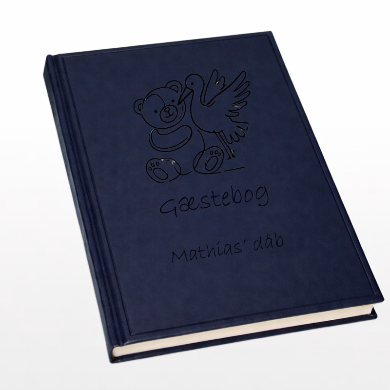 Blå Gæstebog - barnedåb eller navngivning B5
