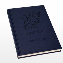 Blå Gæstebog - barnedåb...