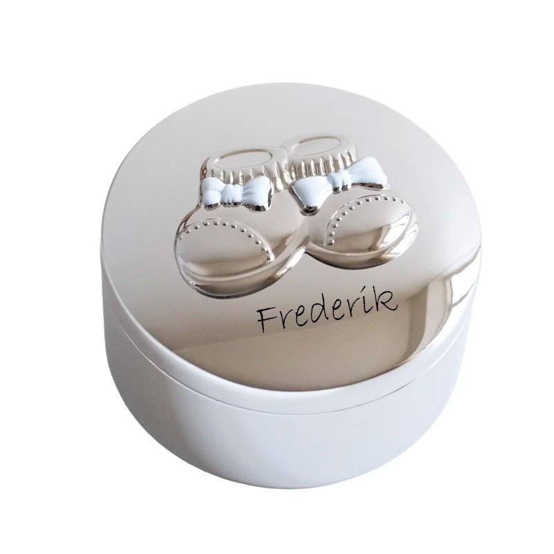 Nordahl Andersen Forkromet smykkeskrin m. sko - lyseblå