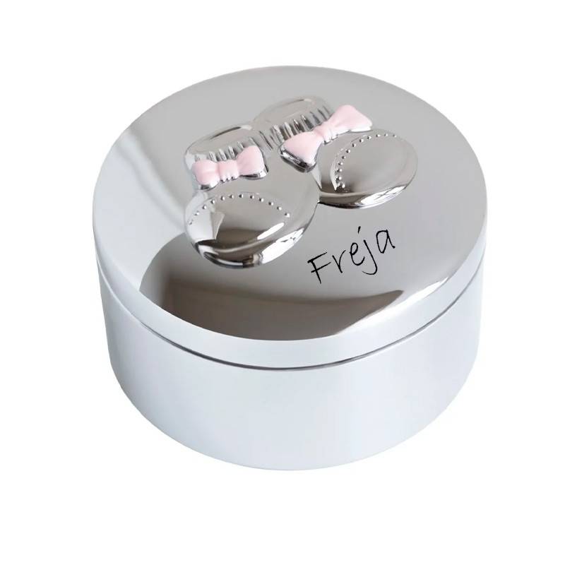 Nordahl Andersen Forkromet smykkeskrin m. sko - Lyserød