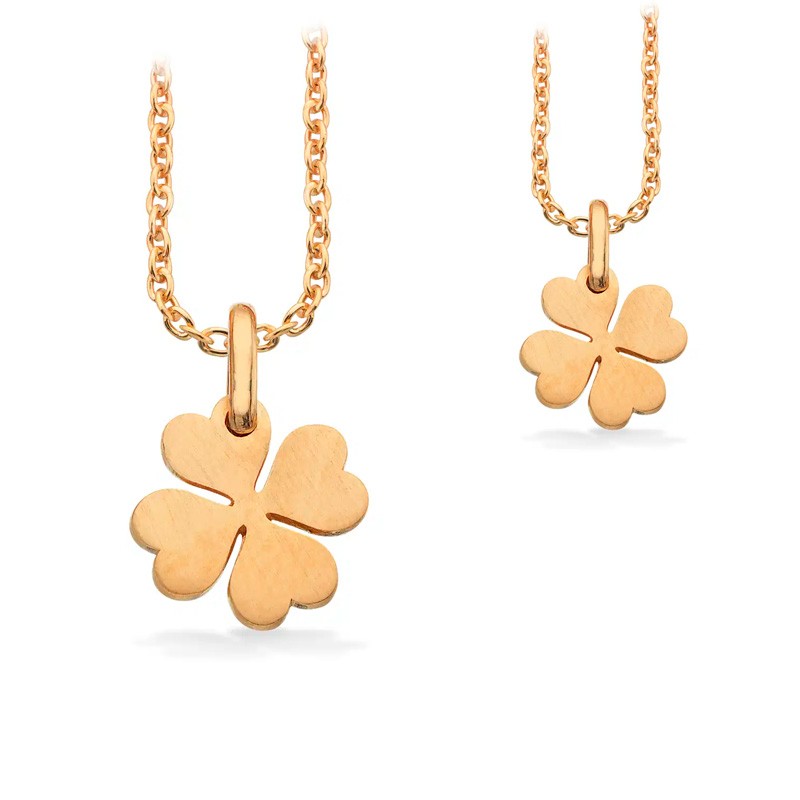 Scrouples Lovetag forgyldt firkløver vedhæng inkl. kæde