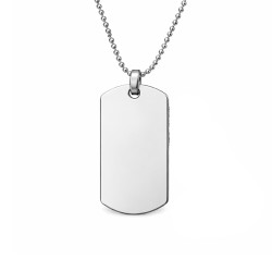 Dogtags stål 30 x 50 mm med indgraveret billede