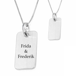 Dahl Dogtag massiv sølv 15...