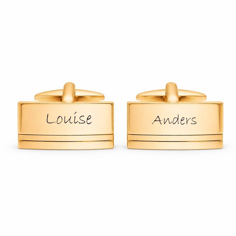 Nordahl Andersen Rustfri stål manchetknapper IP Gold