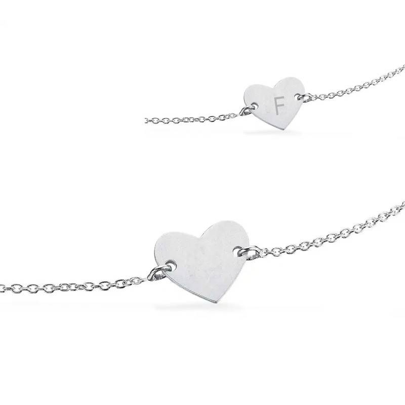 Scrouples Lovetag hjerte armbånd sølv 17 + 2 cm