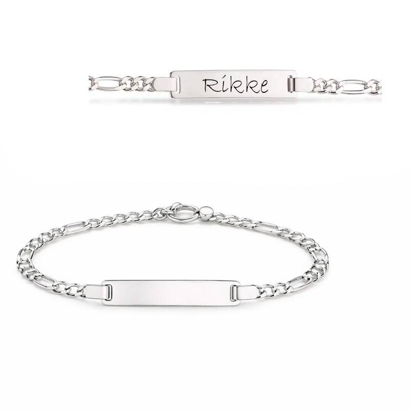 Scrouples Pladearmbånd sølv med panserkæde 16 cm