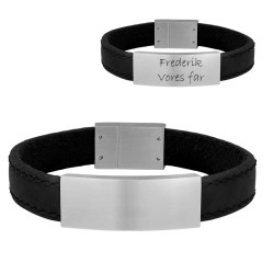 SON of NOA Læderarmbånd med...