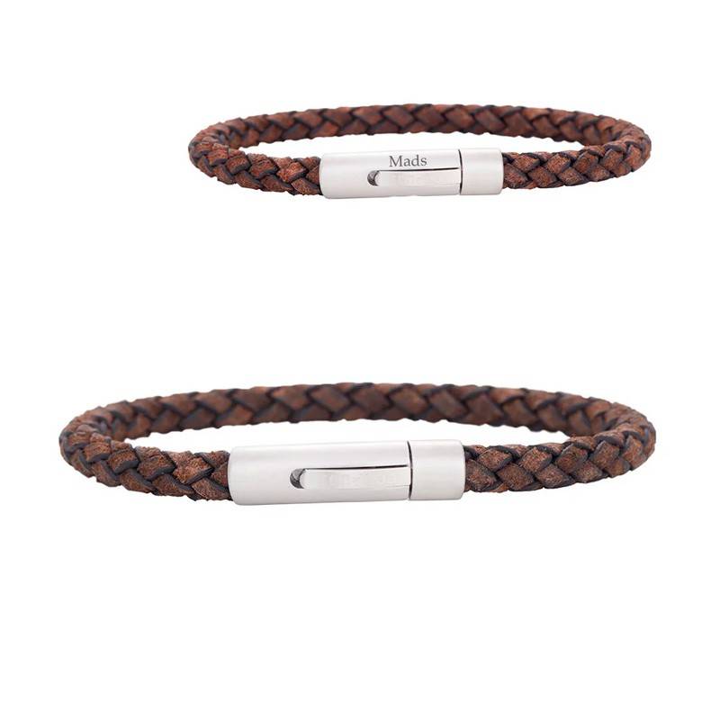 SON OF NOA armbånd mørkebrun kalveskind 21cm