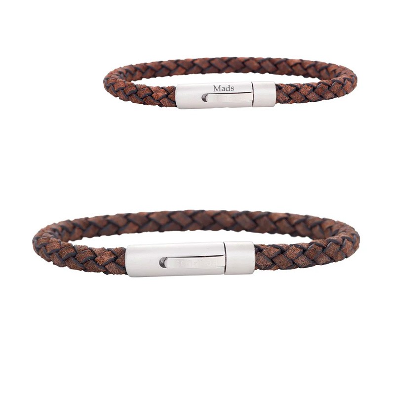 SON OF NOA armbånd mørkebrun kalveskind 21cm