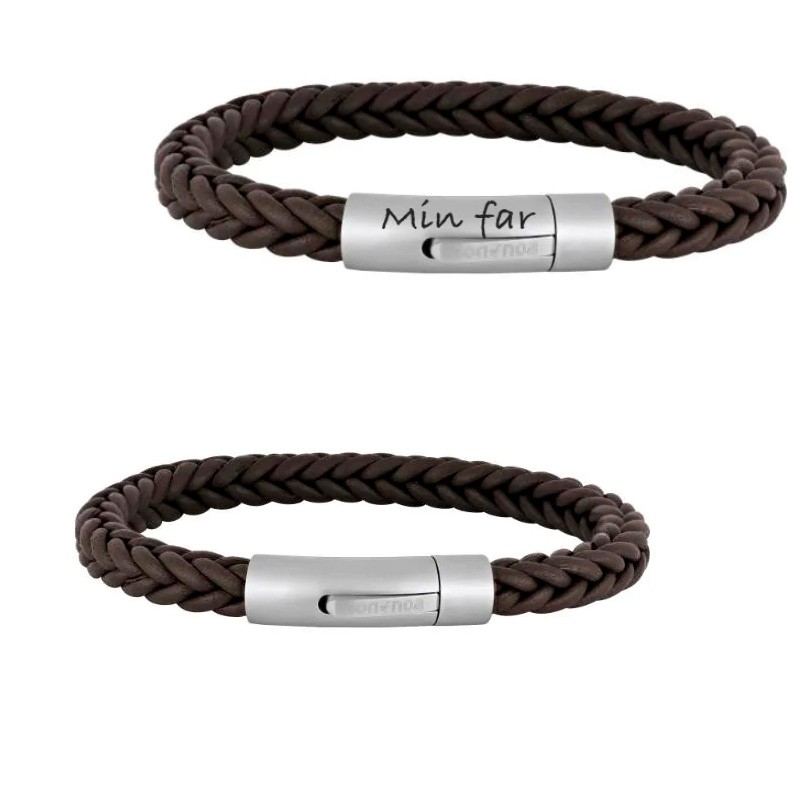 SON OF NOA armbånd mørkebrun kalveskind 19cm