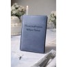 Gæstebog blå til konfirmation uden linjer 17,5 x 24,5 cm