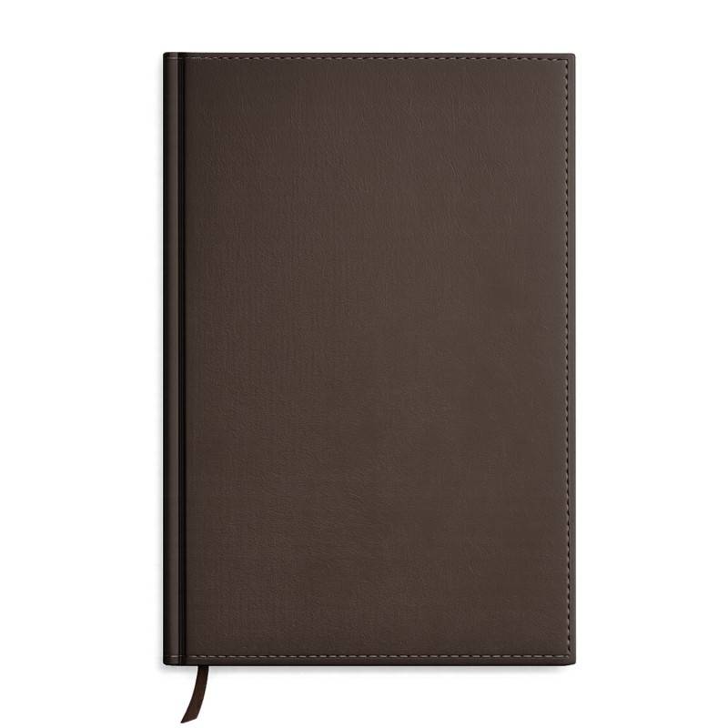 Gæstebog Brun uden linjer 17,5 x 24,5 cm