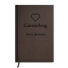 Gæstebog Brun uden linjer 17,5 x 24,5 cm