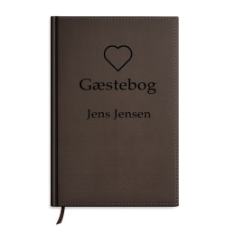 Gæstebog Brun med linjer...