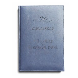 Gæstebog blå uden linjer...