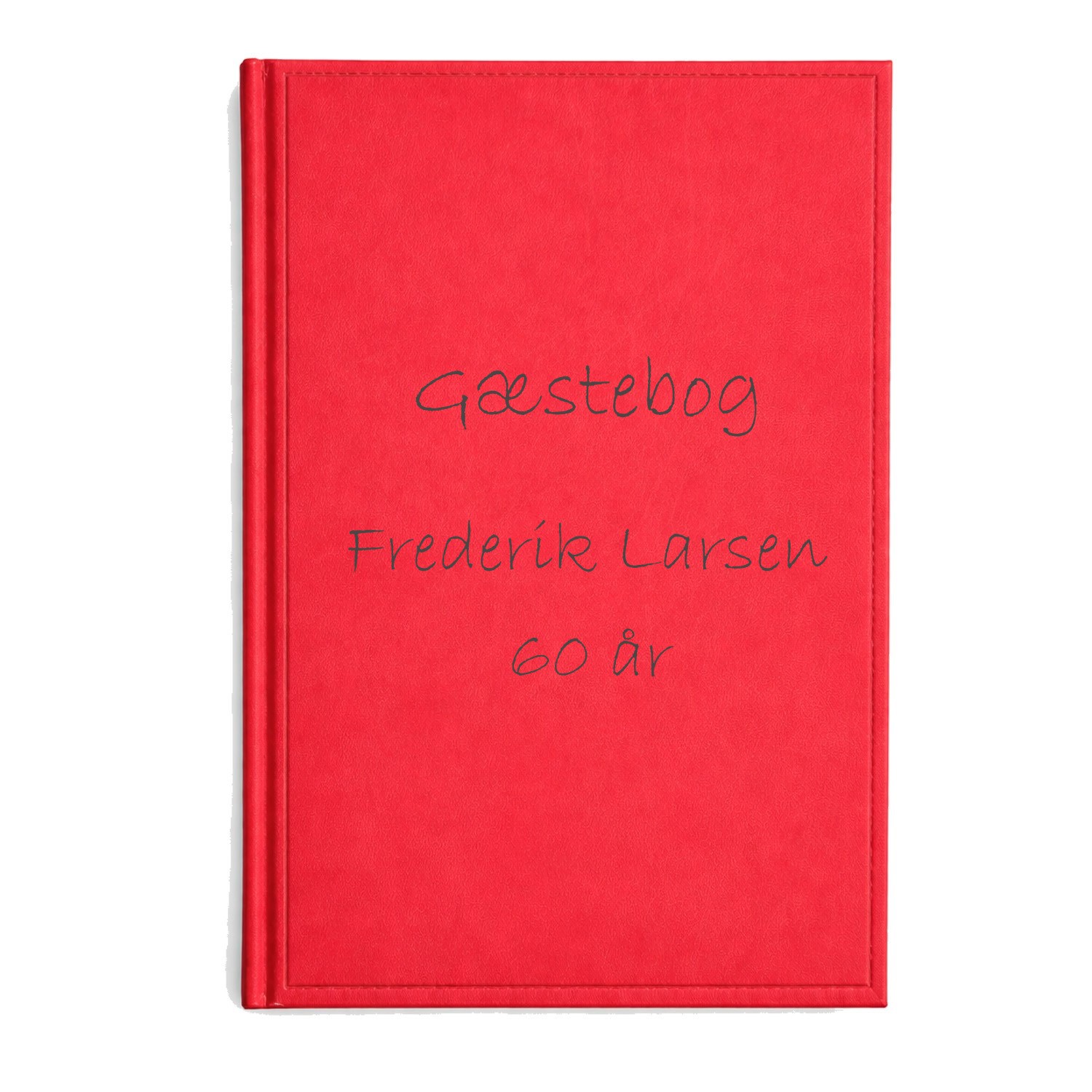 Gæstebog Rød til uden linjer 17,5 x 24,5 cm