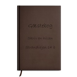 Gæstebog Brun med linjer 20...