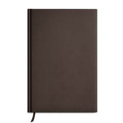 Gæstebog Brun til bryllup med linjer 20 x 27 cm