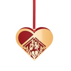 H.C. Andersen Den standhaftige tinsoldat julehjerte Lille 5,5 cm