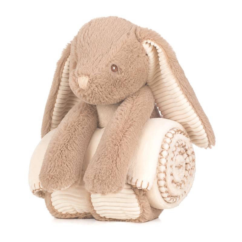 Navnebamse - Brun Kanin med tæppe