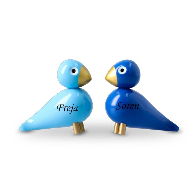 Kay Bojesen Vinterfugle liliput blå/lys  - Et perfekt par