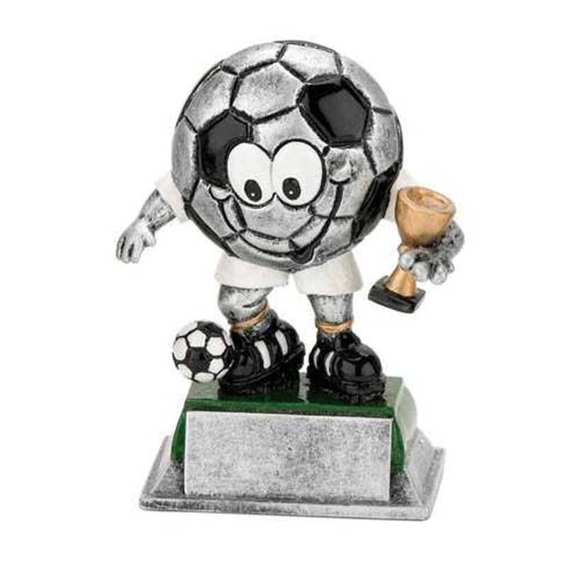 Billede af Sportsstatuette fodbold Antik sølv