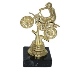 Statuette motorcross  guld...