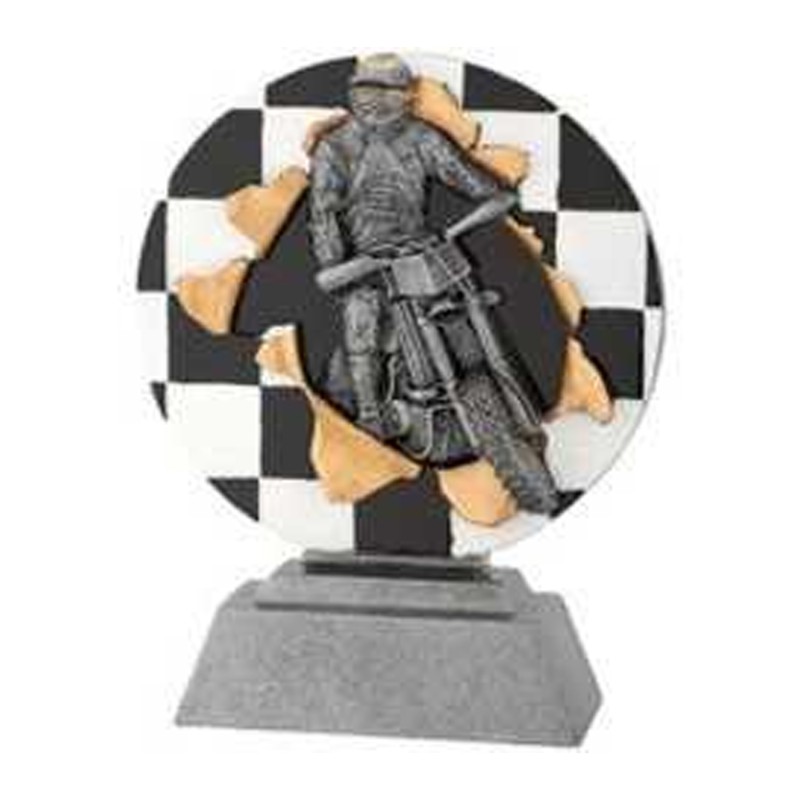 Billede af Statuette Speedway Antik sølv stor