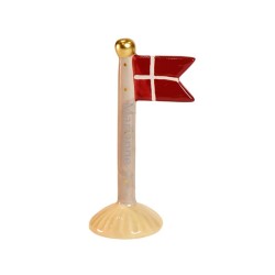 Speedtsberg flag 14 cm - Brun med guld prikker