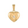 Nordahl Andersen Guldhjerte 8 kt. m. Zirkon vedhæng inkl. kæde