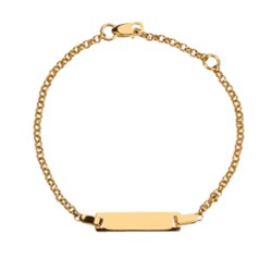 Nordahl Andersen plade børnearmbånd 8 kt guld