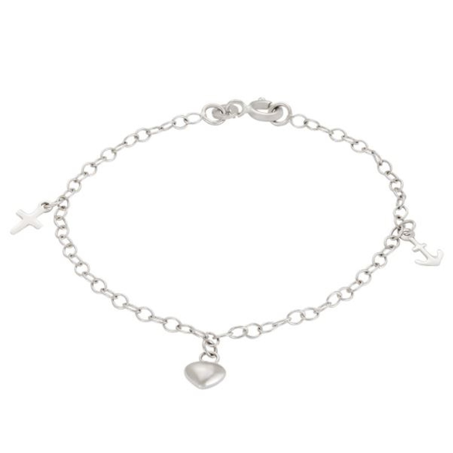 Nordahl Andersen Tro, håb og kærlighed armbånd sølv