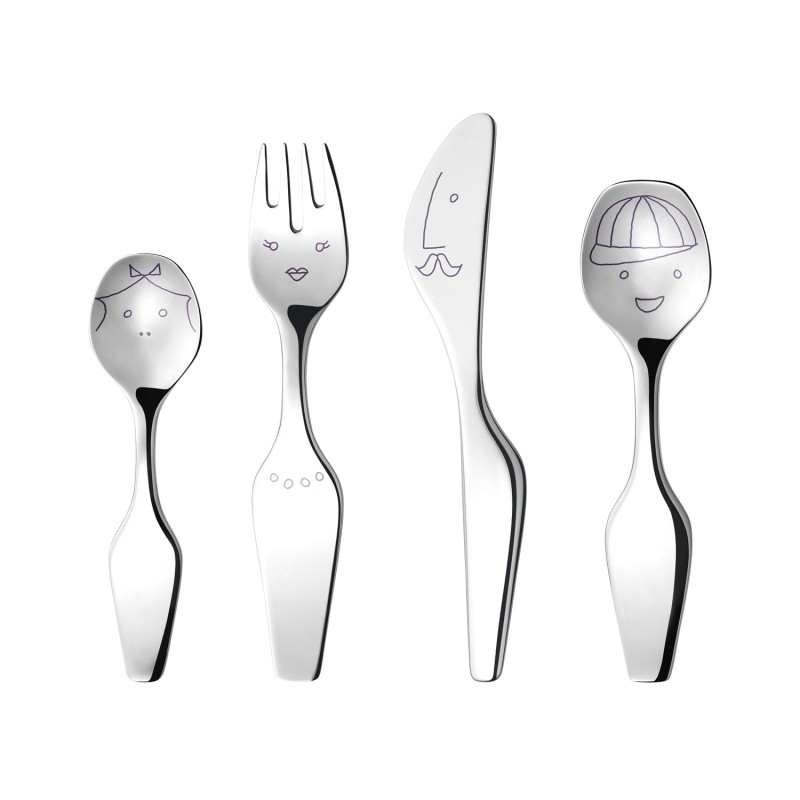 Billede af Georg Jensen Alfredo The Twist Family børnebestik hos Dahls Gravering