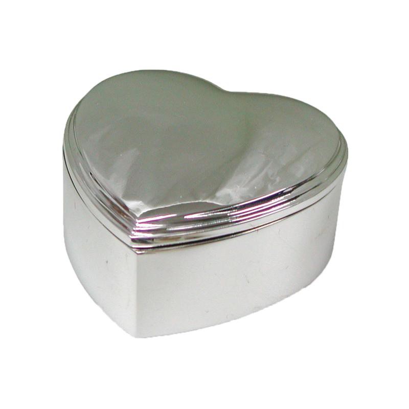 Nordahl Andersen Hjerte smykkeskrin blank 8 x 8 cm krom