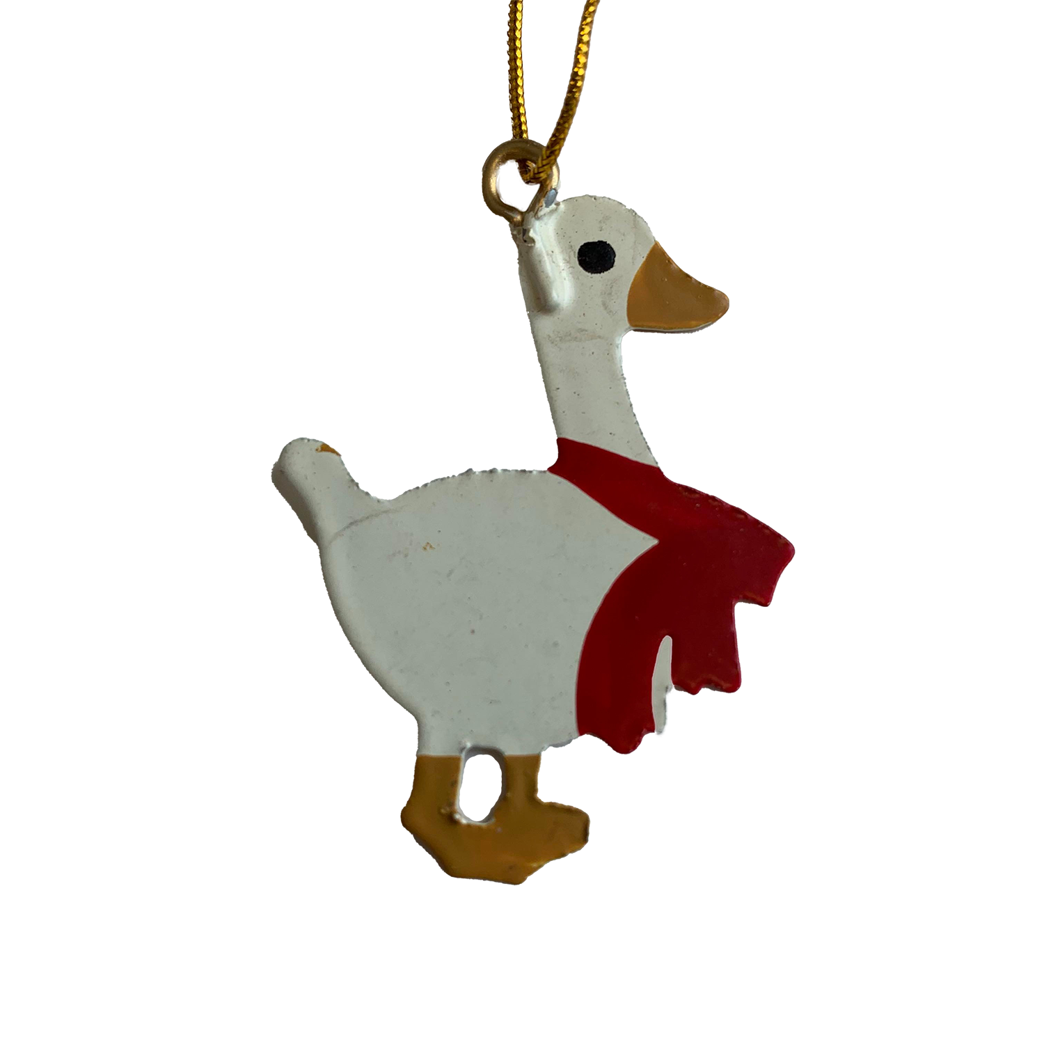 Juleophæng julegås metal 4,5 cm