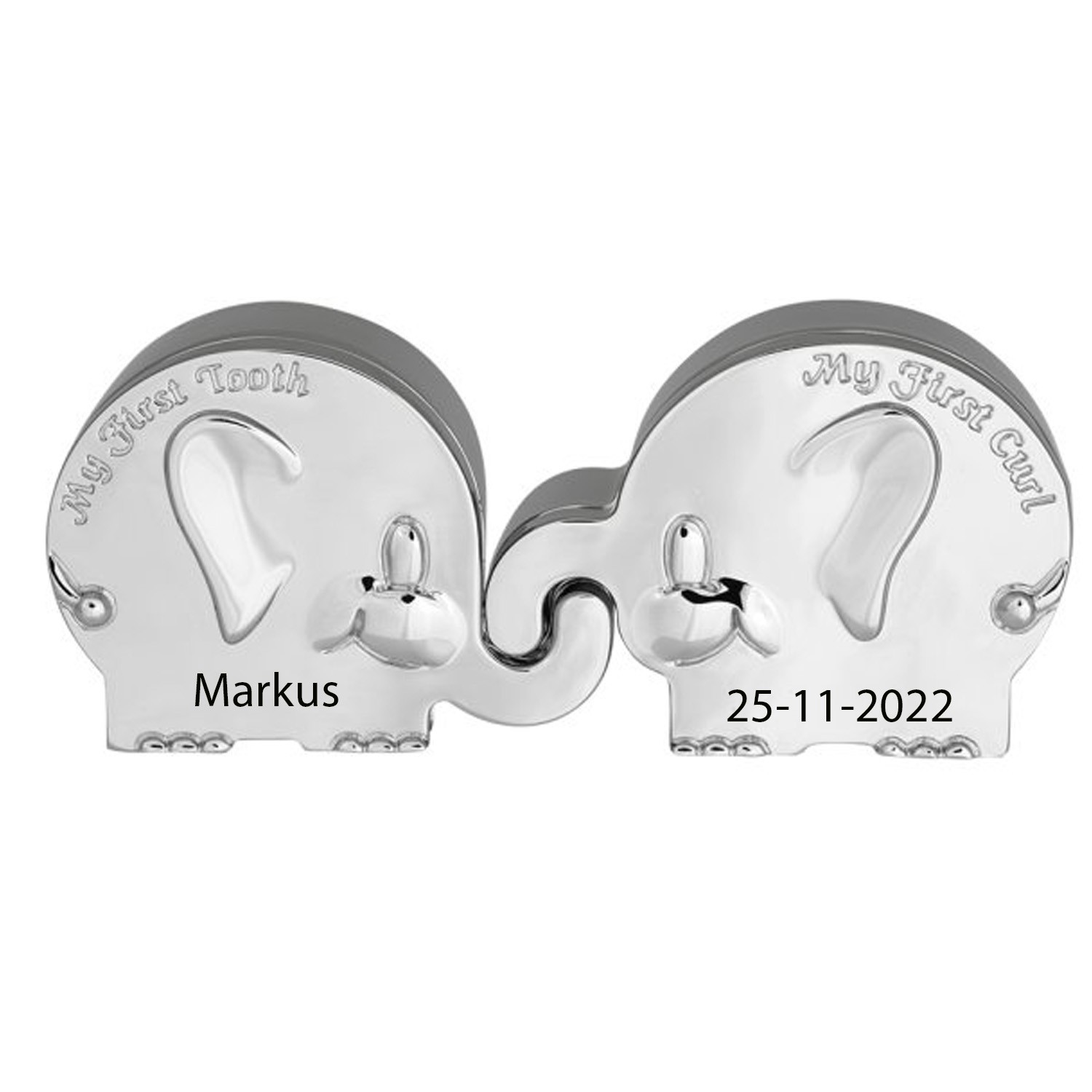 Nordahl Andersen Elefant Min første tand og hårlok sæt krom