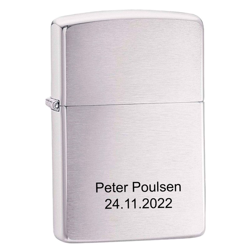 Zippo lighter med indgravering - officiel - dem