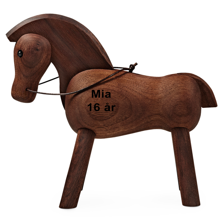 Kay Bojesen hest 12 cm i valnød - God gave ide til hest pigen.