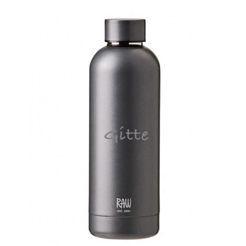 RAW TO GO termoflaske metallic dark grey