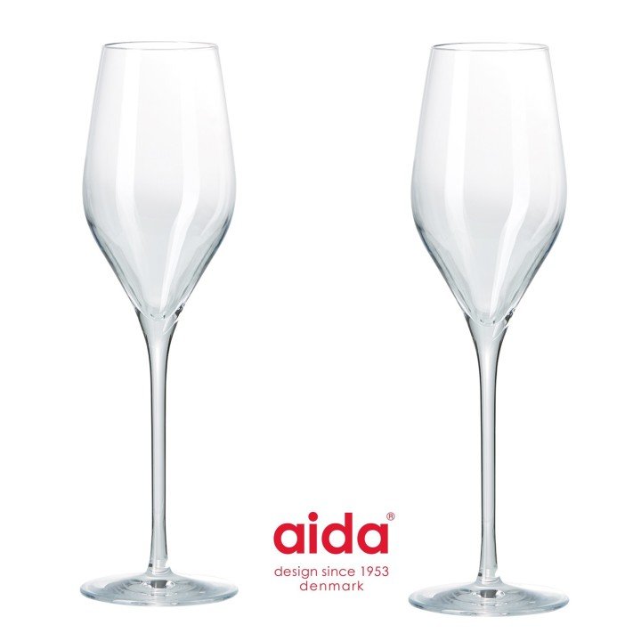 Champagneglas fra Aida - Stilrene og enkle - Gratis gravering