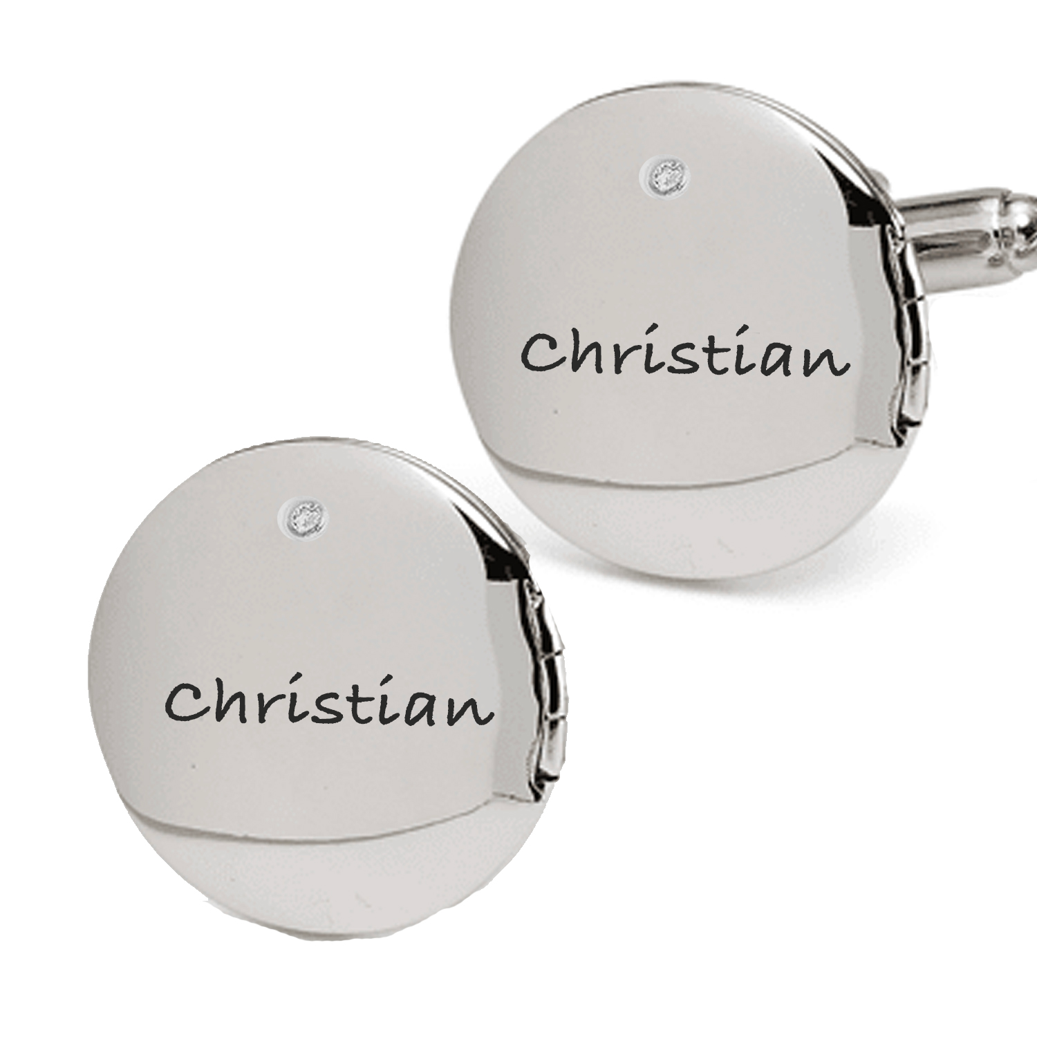 Nordahl Andersen Manchetknapper Sølv med zirkon