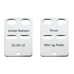 Scrouples Id skilt sølv 14...