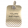 Dogtag stål med sort mønster inkl. kæde