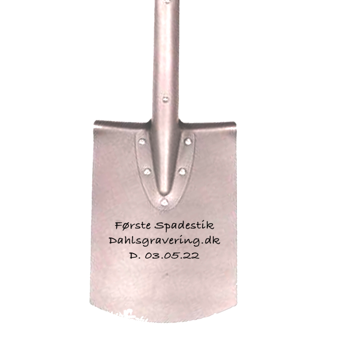 Forkromet spade til første spadestik | Gratis indgravering