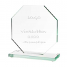 Pokal glas oktagon lille 10 x 11 cm