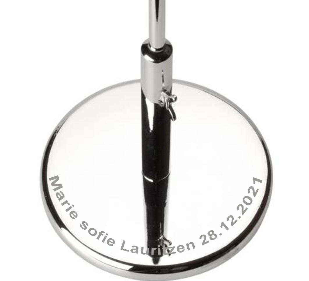 Nordahl Andersen Bordflag 40 cm krom - KUN LØS FOD