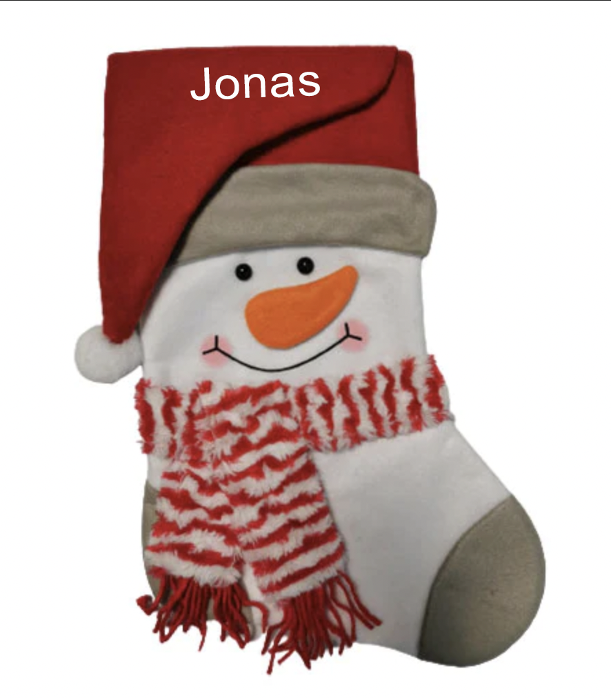 Julesok Snemand med navn