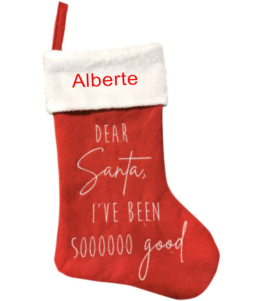 Julesok Dear Santa med navn