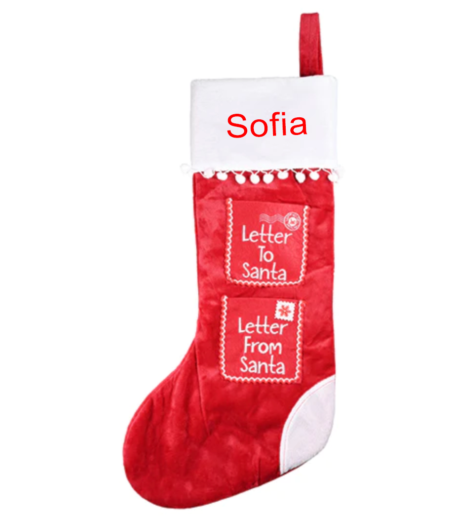 Julesok Letter to Santa med navn